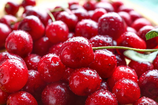 Many ripe sweet cherry, closeup - Фото, зображення