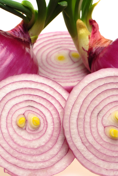 Red sliced onion - Zdjęcie, obraz