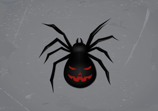 czarny pająk - Wektor, obraz
