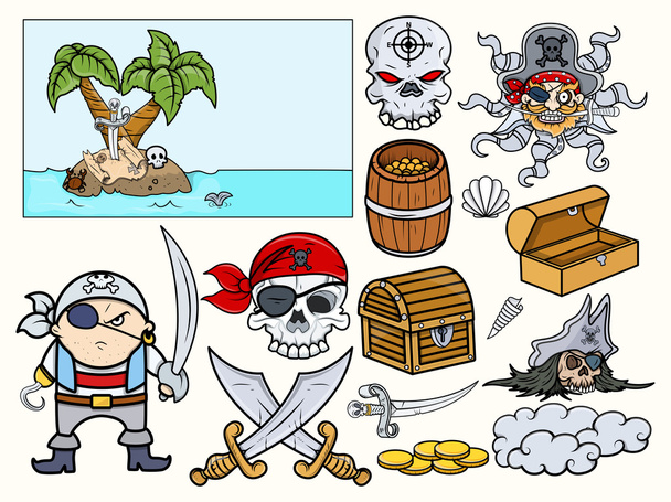 Ilustraciones piratas
 - Vector, imagen