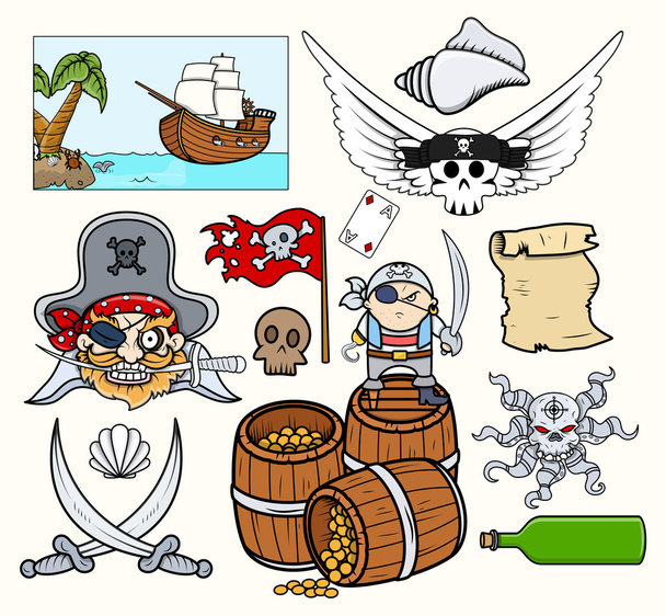 Set di vettori pirata
 - Vettoriali, immagini