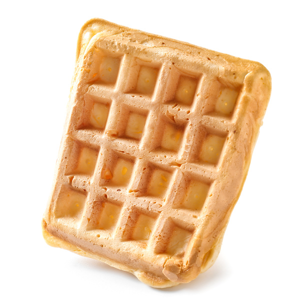 Tasty waffle on white background - Photo, Image