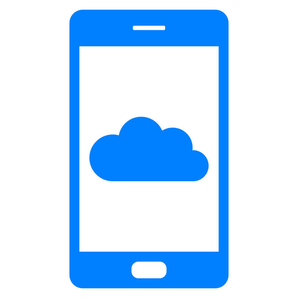 Nube y smartphone
 - Vector, Imagen