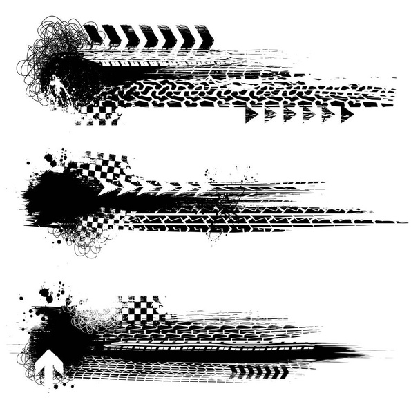 Grunge zwarte band kleur elementen - Vector, afbeelding