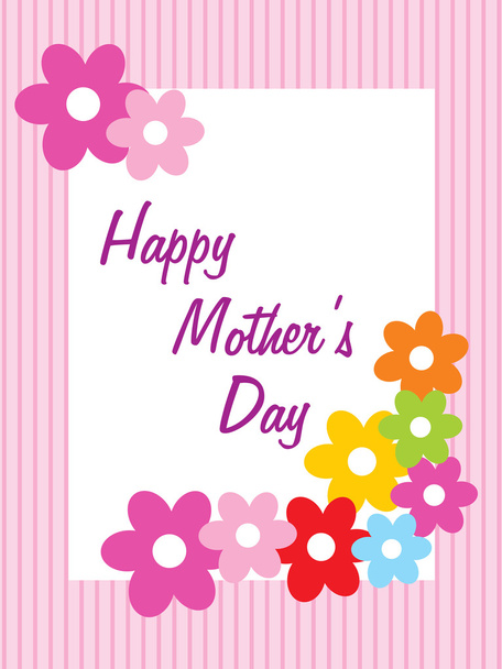 Happy mother day card - Vector, Imagen
