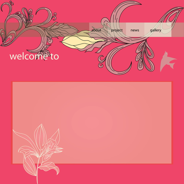Website design template - Vector, afbeelding