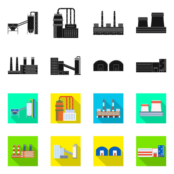 Isolated object of production and structure icon. Collection of production and technology vector icon for stock. - Vector, Image