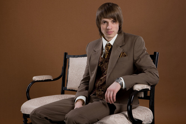 Young Man In Suit - Фото, изображение