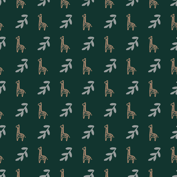 jirafa hojas sin costura repetir fondo
 - Vector, imagen
