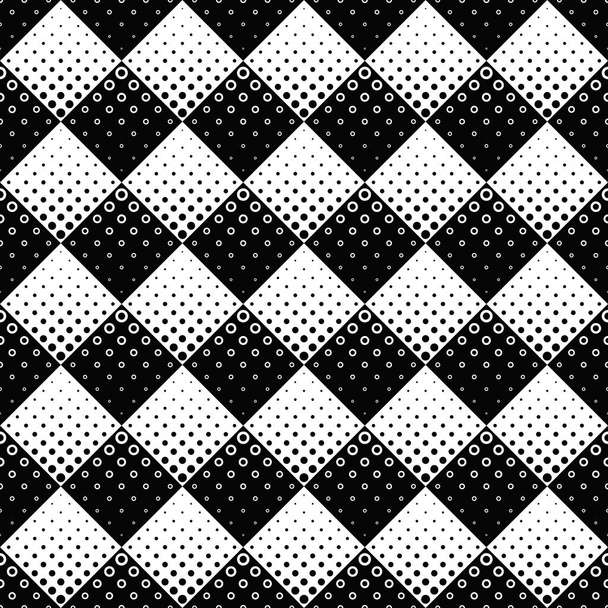 Siyah beyaz geometrik dikişsiz daire desen arka plan tasarımı - Vektör, Görsel