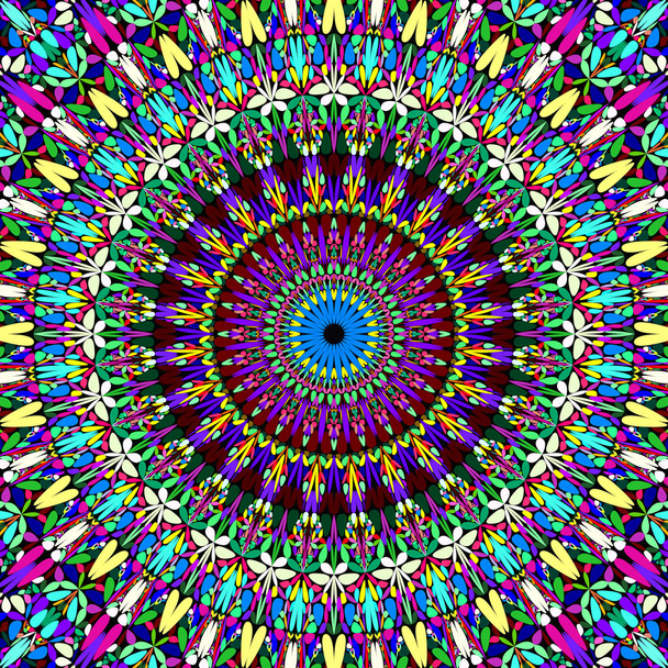 Αφηρημένο floral μάνταλα φόντο-κυκλική γεωμετρία διάνυσμα - Διάνυσμα, εικόνα