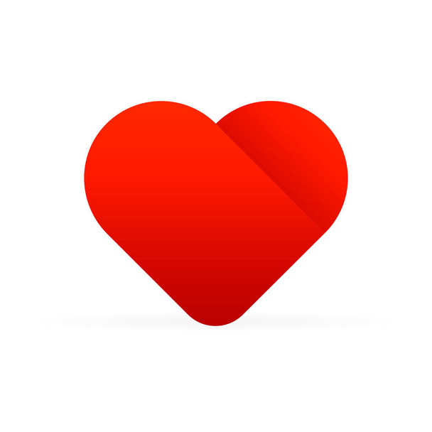 kleurovergang rood hart, Valentijnsdag pictogram, liefde symbool - Vector, afbeelding