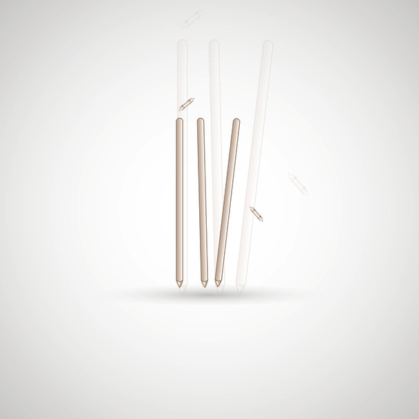 Wicket stumps - Vector, Image