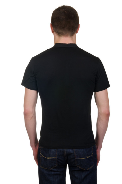 Male t-shirt isolated on the white background - Foto, Imagem