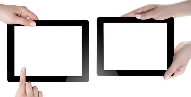 Mão Segurando tela em branco Tablet Digital
 - Foto, Imagem