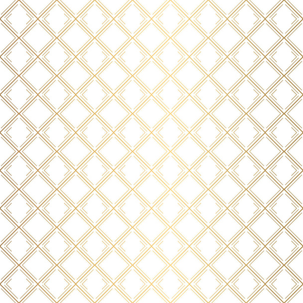 Art Deco Pattern. Seamless white and gold background - Vector, Image