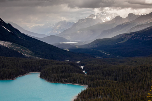 Τα χρώματα της λίμνης Peyto στον Καναδά - Φωτογραφία, εικόνα