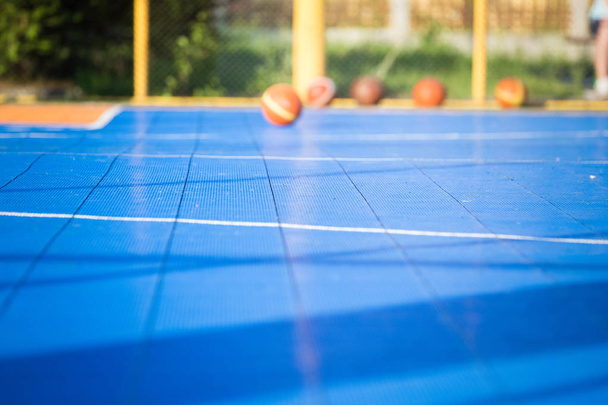 Boisko do koszykówki Synthetic Surface boisko sportowe tło - Zdjęcie, obraz