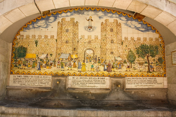 Mosaico de Barcelona medieval
 - Foto, imagen