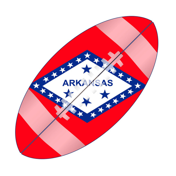 Arkansas State Bandera de fútbol de EE.UU.
 - Vector, imagen