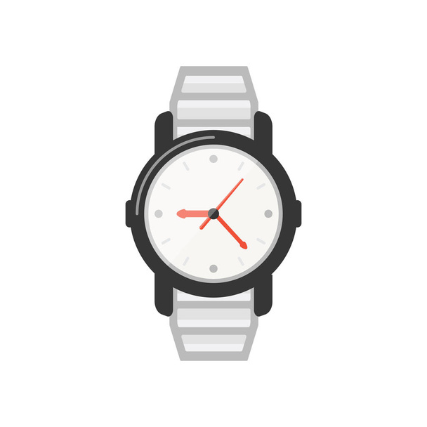 Classic watche vector icon. Watch for businessman or fashion clock. - Vetor, Imagem