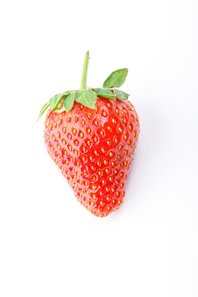 beautiful and ripe red strawberries on a white background  - Фото, зображення