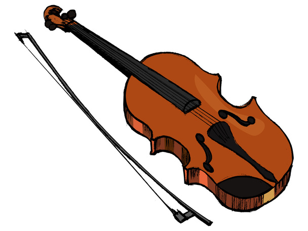 violin, musical instrument - Vector, Image