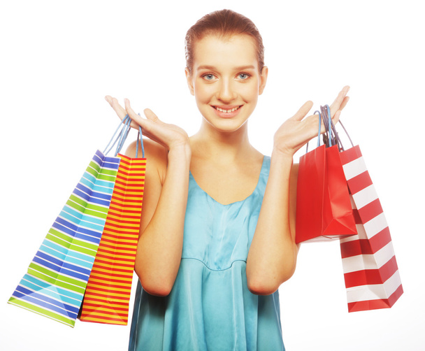 Shopping young woman - 写真・画像