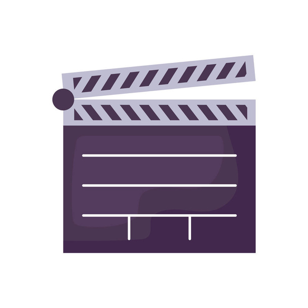 clapboard cinéaste icône isolée
 - Vecteur, image