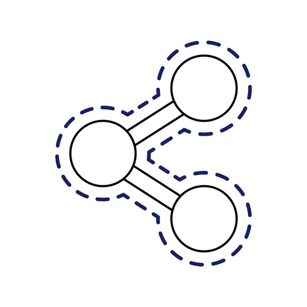 parche de compartir publicar símbolo icono aislado
 - Vector, Imagen