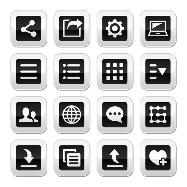 Menu settings tools buttons set - ベクター画像