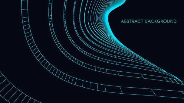 Abstract Vector illustration. 3D abstract futuristic design for business presentation. 3D architectural background for banner, booklet, poster. Intelligence artificial - Διάνυσμα, εικόνα