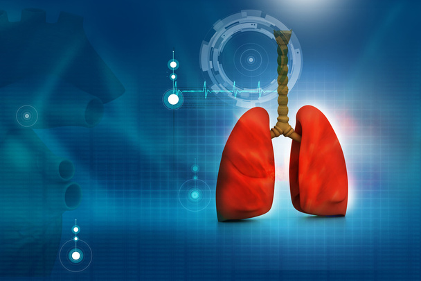 ludzkie płuca w cyfrowy streszczenie - Zdjęcie, obraz