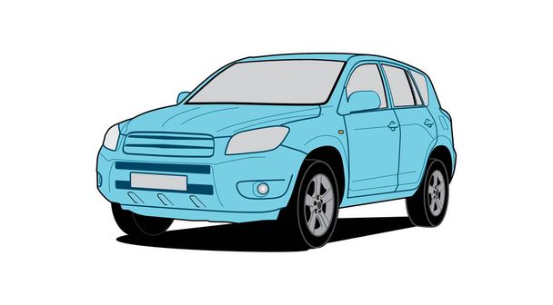 SUV-autó vektor modell - Vektor, kép
