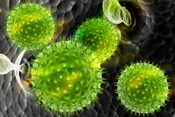3D-Virus im abstrakten Hintergrund - Foto, Bild