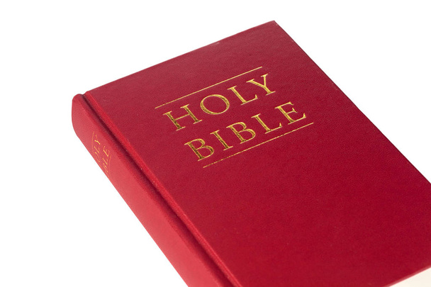 Holy Bible book, isolated on white - Photo, Image
