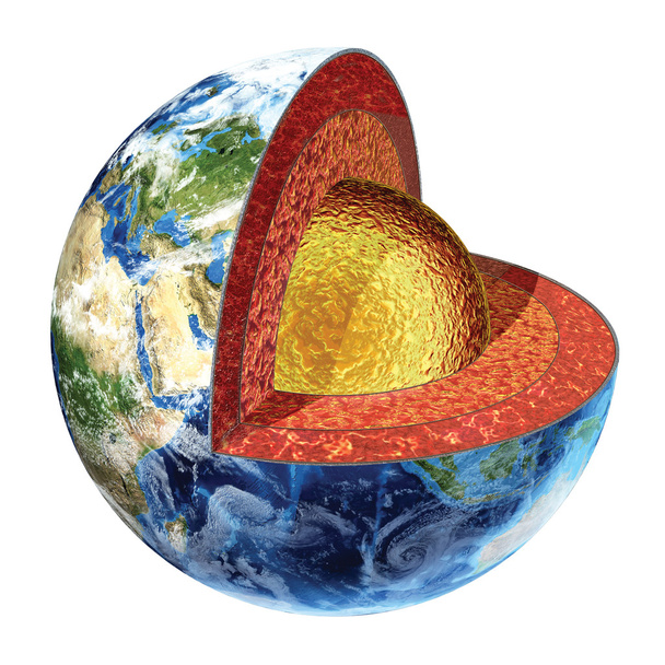 Earth cross section. Outer core version. - Photo, Image