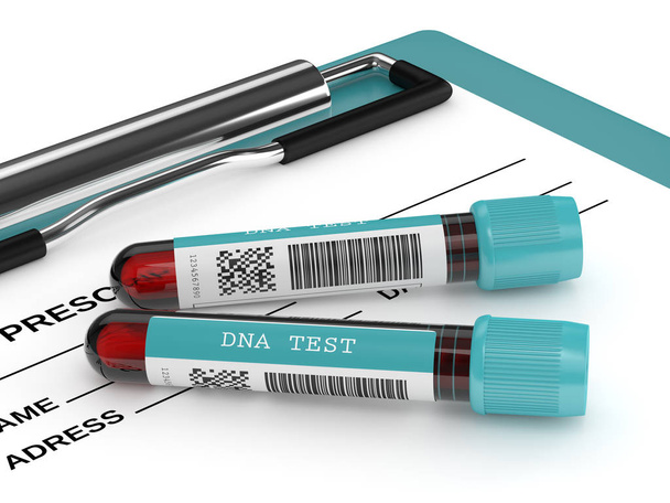3d render of DNA test tubes - Fotó, kép