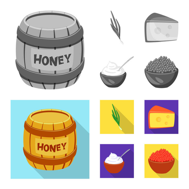 Vector illustration of taste and product sign. Collection of taste and cooking vector icon for stock. - Вектор,изображение
