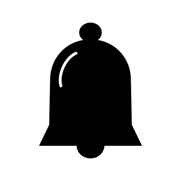 Benachrichtigungsglyphe schwarzes Symbol  - Vektor, Bild
