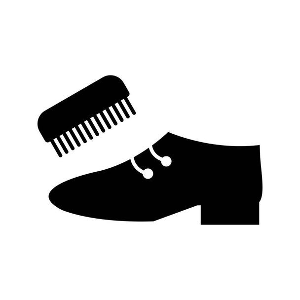 Belle icône glyphe de polissage de chaussures noir
 - Vecteur, image