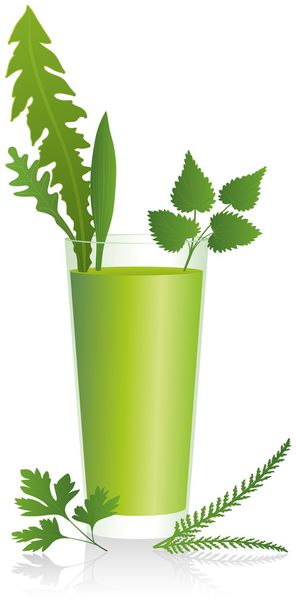 Zelený smoothie - Vektor, obrázek