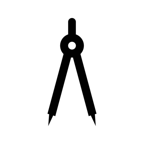 Hermoso icono brújula glifo negro
 - Vector, imagen