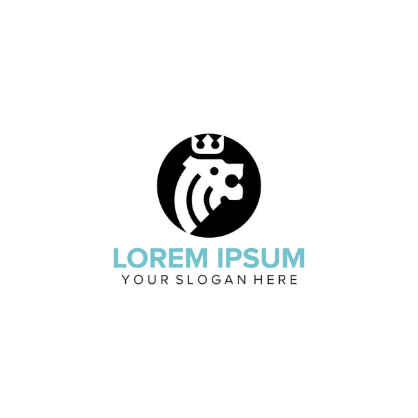 vetor de design de logotipo de leão minimalista
 - Vetor, Imagem