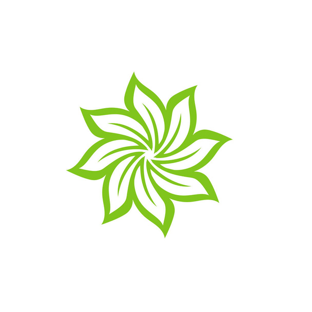 Зелене листя екології елемент природи Векторна піктограма
 - Вектор, зображення