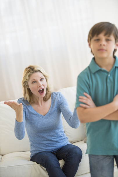 Mother Shouting While Son Ignoring Her At Home - Photo, Image