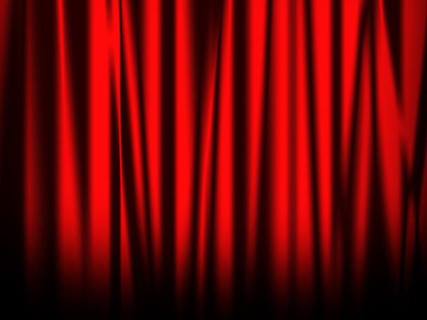 Red curtain of stage - Photo, Image