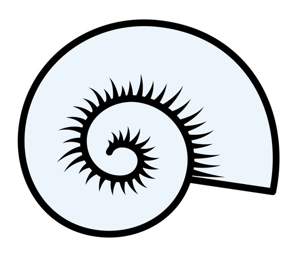 Seashell circular - Ilustración vectorial
 - Vector, Imagen
