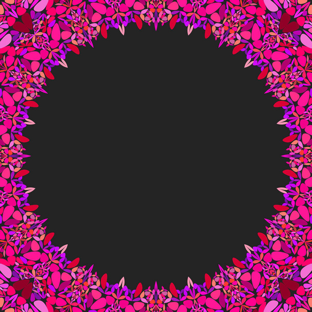 kreisförmige Blumen Rahmen Ornament - Vektor Hintergrund Design - Vektor, Bild