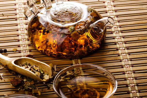 Tea on bamboo - Photo, Image